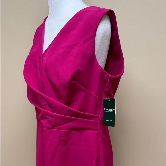 NWT Ralph Lauren Magenta Sleeveless Midi‎ Dress - Picture 4 of 9